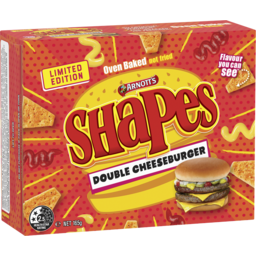Photo of Arnott's Shapes Cracker Biscuits Double Cheeseburger