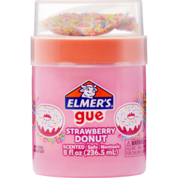 Photo of Elmer's Gue Premade Slime Strawberry Donut With Mix-Ins 8oz (237ml) Jar