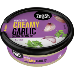 Photo of Zoosh Huge Crush Creamy Garlic Creamy Dreamy Dip 185g