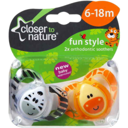 Photo of Tommee Tippee Fun Soother, 6-18 Months, 2 Pack, Bpa Free, Reusable Steriliser Pod 2.0x6m
