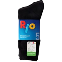 Photo of Rio Mens Socks Dress Crew Deodorised Size 11 5 Pack