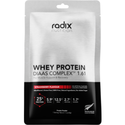 Photo of Radix Nutrition Natural Whey Protein Supplement Powder Strawberry