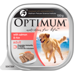 Photo of Optimum Adult With Salmon & Rice Dog Food Tray