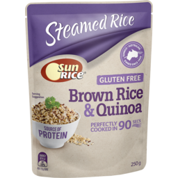 Photo of Sunrice Steamed Rice Gluten Free Brown Rice & Quinoa