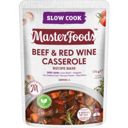 Photo of Masterfoods Beef & Red Wine Casserole Slow Cook Recipe Base 175g