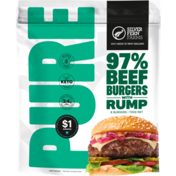 Photo of Silver Fern Farms Pure 97% Beef Burgers With Rump X 6g