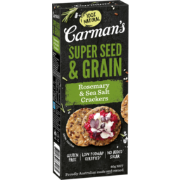Photo of Carman's Rosemary & Sea Salt Super Seed & Grain Crackers 80g