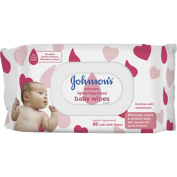 Photo of Johnsons Skincare Baby Wipes Lightly Fragranced 80 Pack