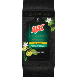 Photo of Ajax Luxury Home Exotic Bergamot & Vanilla Bean Multipurpose Cleaning Wipes 110 Pack
