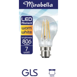 Photo of Mirabella LED Filament BC Clear 7 Watt