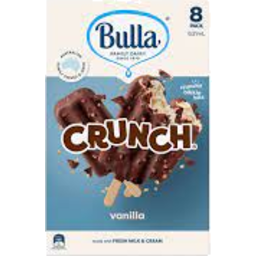 Photo of Bulla Ice cream Crunch Vanilla 8 Pack 