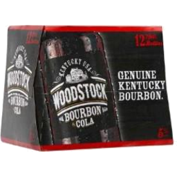 Photo of Woodstock 5% Bourbon & Cola 12x330ml Bottles