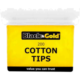 Photo of Black & Gold Cotton Tips - 200