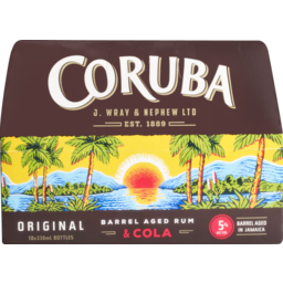 Photo of Coruba 5% Rum & Cola Bottles