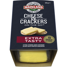 Photo of Mainland Extra Tasty Cheddar Cheese With Water Crackers 50 G 