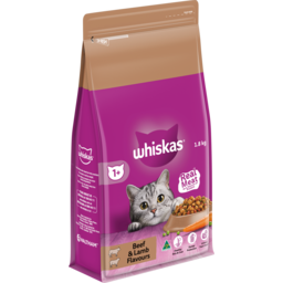 Photo of Whiskas 1+ Years Adult Dry Cat Food With Beef & Lamb Bag