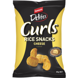 Photo of Fantastic Delites Curls Rice Snacks Cheese 80g