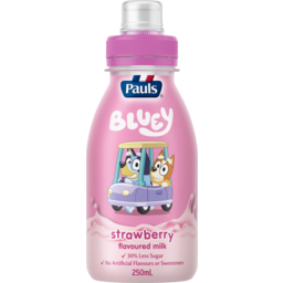 Photo of Pauls Kids Flavoured Milk Bluey Strawberry 250ml