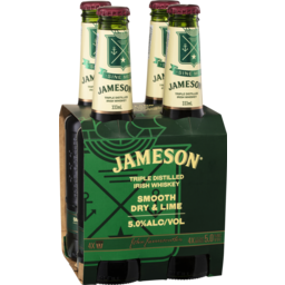 Photo of Jameson Smooth Dry & Lime 333ml 4 Pack