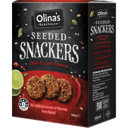 Photo of Olina's Bakehouse Seeded Snackers Chilli & Lime 140g