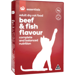 Photo of Essentials Dry Cat Food Beef Fish & Chicken 1kg