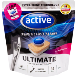 Photo of Active Ultimate Auto Dishwash Tablets Pink Pomegranate 30s
