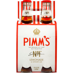 Photo of Pimm's No.1 Cup Lemonade & Ginger Ale Bottle 330ml 4 Pack