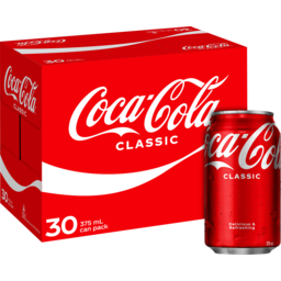Photo of Coca Cola Classic Soft Drink Multipack Cans 30x375ml