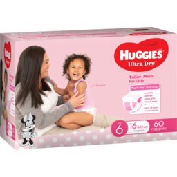 Photo of Huggies Ultra Dry Nappies Girl Size 6 16+Kg 60 Pack 