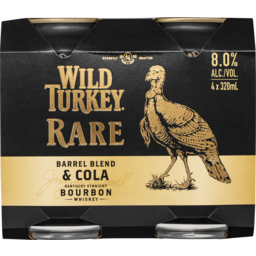 Photo of Wild Turkey Rare & Cola Can 320ml 4pk