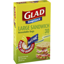 Photo of Glad Snap Lock Large Sandwich Resealable Bags 30pk