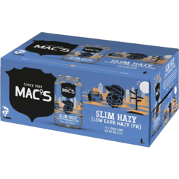 Photo of Mac's Slim Hazy Low Carb IPA 12x330ml Cans
