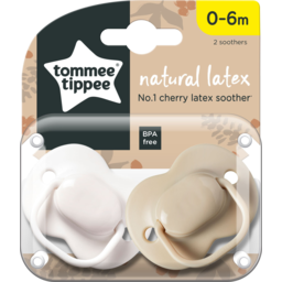 Photo of Tommee Tippee Cherry Latex Soother 2 X 0m
