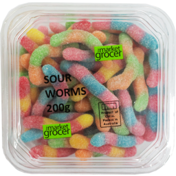Photo of The Market Grocer Sour Worms 200g