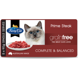 Photo of 	Fussy Cat Grain Free Prime Steak Mince Chilled Cat Food 5x 90g