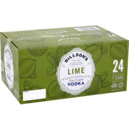 Photo of Billsons Vodka Kaffir Lime 355ml 24 Pack