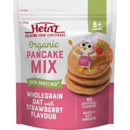 Photo of Heinz Pancake Mix Organic Wholegrain Oat with Strawberry Flavour 125g