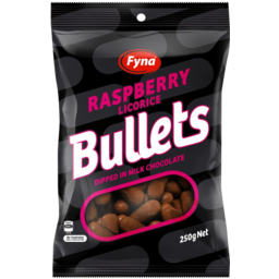Photo of Fyna Milk Choc Raspberry Bullets