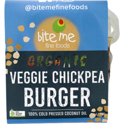 Photo of Bite Me Org Veggie C/Pea Burger 250g 2pk