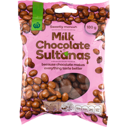 Photo of WW Milk Chocolate Coated Sultanas 180g