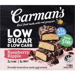 Photo of Carmans Low Sugar Low Carb Raspberry Ripple Protein Bar