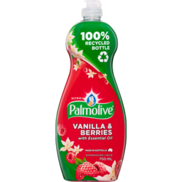 Photo of Palmolive Ultra Strength Concentrate Dishwashing Liquid 700ml, Vanilla & Berries, Tough On Grease, Recyclable Bottle 700ml