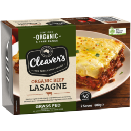 Photo of Cleavers Organic Beef Lasagne 600gm