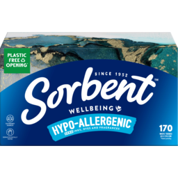 Photo of Sorbent Hypo Allergenic Facial Tissues 170 Pack
