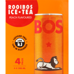 Photo of Bos Organic Rooibos Ice Tea Peach Flavoured 4 Pack 
