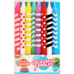 Photo of Dollar Sweets Colourful Candles 16 Pack