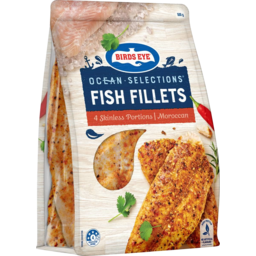 Photo of Birds Eye Ocean Selections Fish Fillets Moroccan Skinless Frozen 4pack 500g