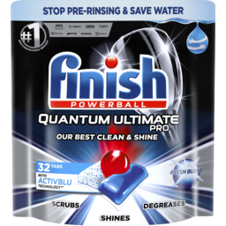 Photo of Finish Quantum Ultimate Pro Dishwashing Tablets Fresh Burst 32 Pack 