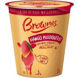 Photo of Brownes Yoghurt Natural with Mango & Passionfruit (170g)