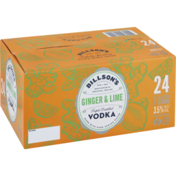 Photo of Billson's Vodka With Ginger & Lime 24 X .0x355ml